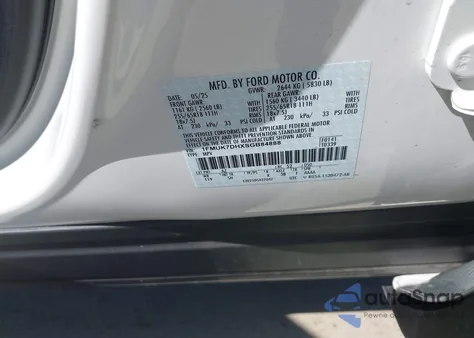 2025 Ford Explorer Active z USA, uszkodzony, nr VIN 1FMUK7DHXSGB84888